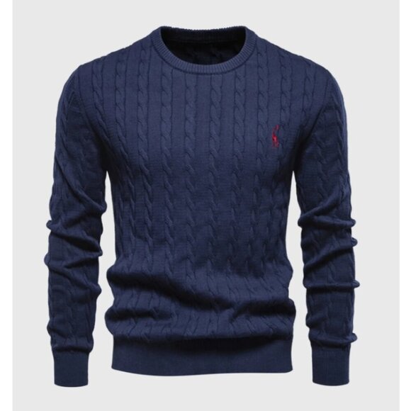 AHA Selected Giraffe Cable Knit Sweater, Large - Picture 2 of 6